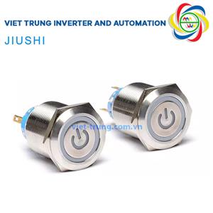 [JIUSHI] Nút Nguồn Kim Loại Có Đèn LED 24V Chống Nước Phi 22mm